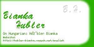 bianka hubler business card